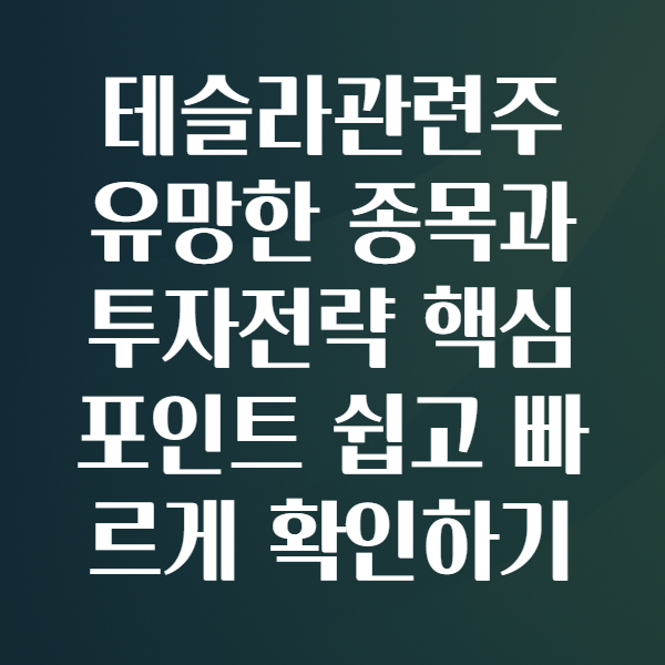테슬라관련주